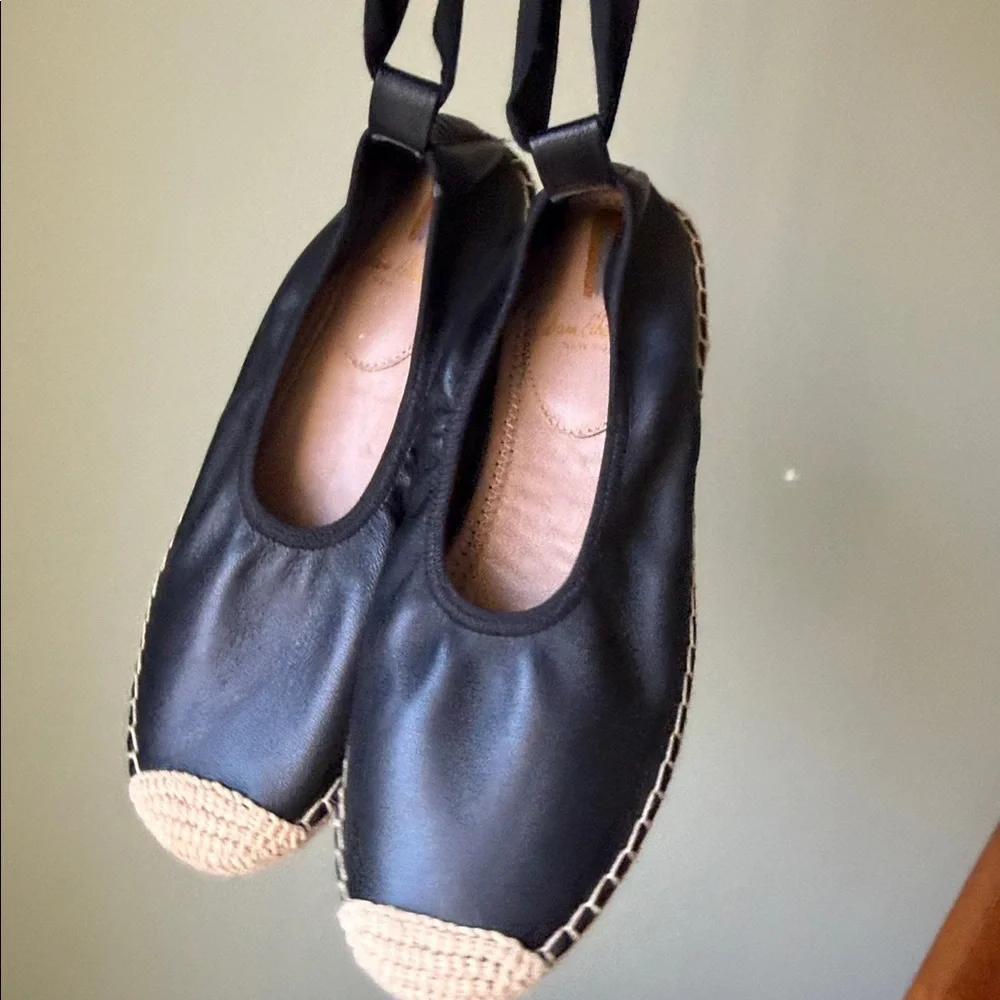 Sam Edelman Ballet Slipper Platform Espadrille Leather Ankle Lace Sample Maisy